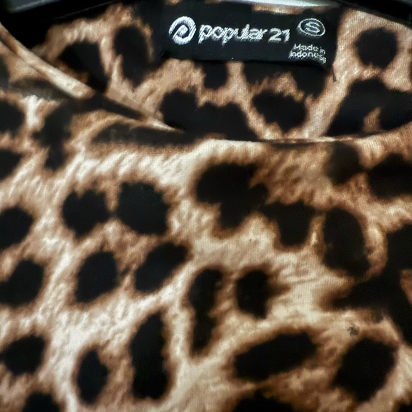 Chic Leopard Long Sleeve Dress - Picture 2 of 2